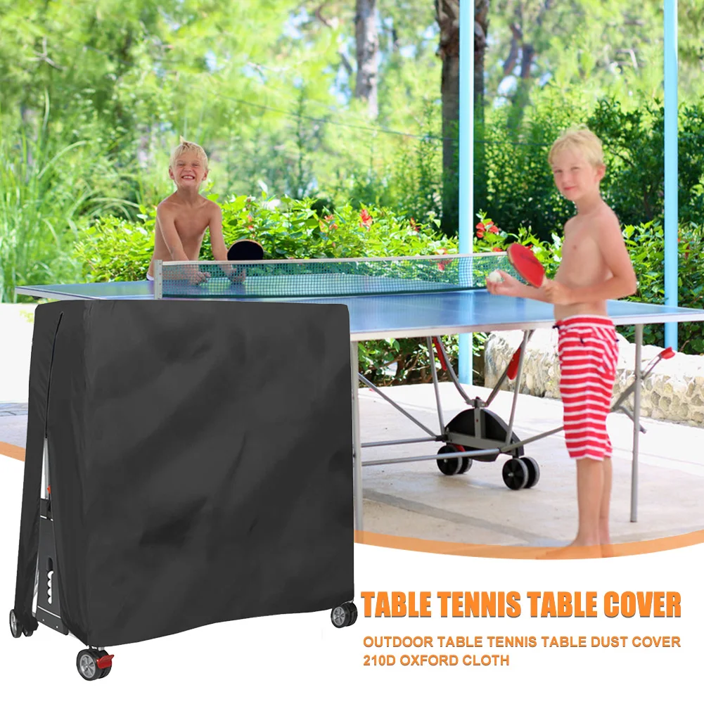 Folding Table Tennis Table Cover Dustproof Table Protector with Zipper Table Tennis Cover Waterproof for Outdoor and Indoor Use