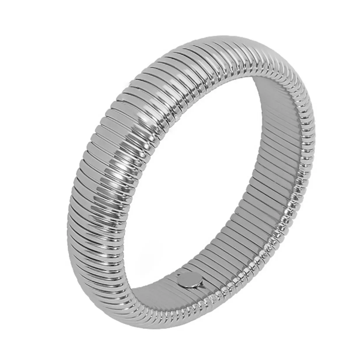 Waterdichte roestvrijstalen retro elasticiteit dikke metalen gepolijste armband 18K vergulde trend mode unisex sieraden mannen vrouwen