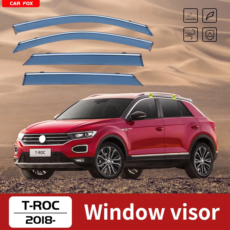 

For T-ROC A11 Window visor Weather Shield Side Window Deflector Car windshield weather shield Car accessories