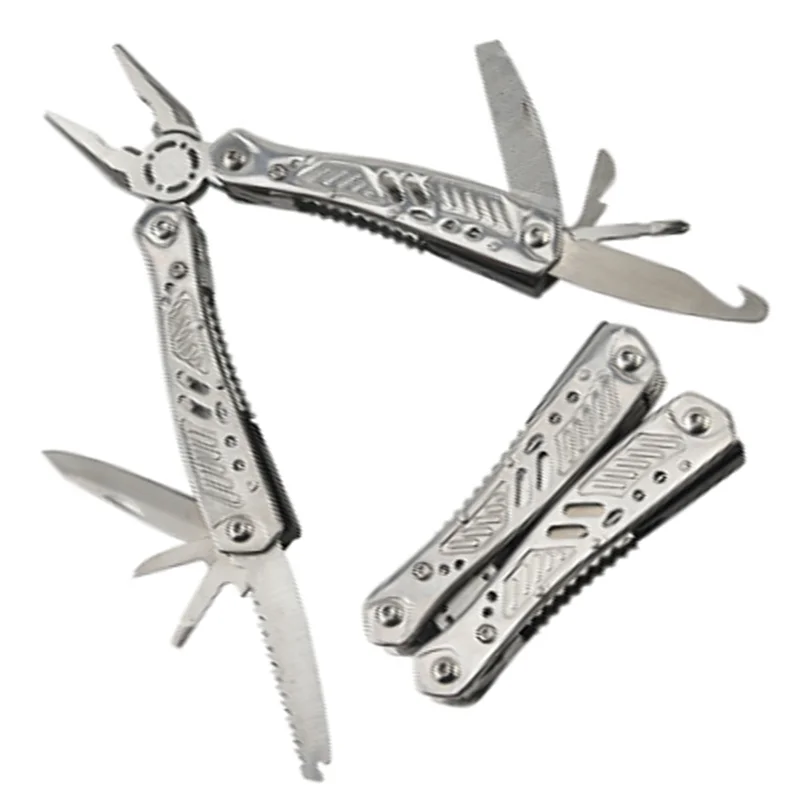

ABZV-1PCS Stainless Steel Multi-Function Folding Tool - Outdoor Camping Travel Car Multi-Use Kit For Adventure