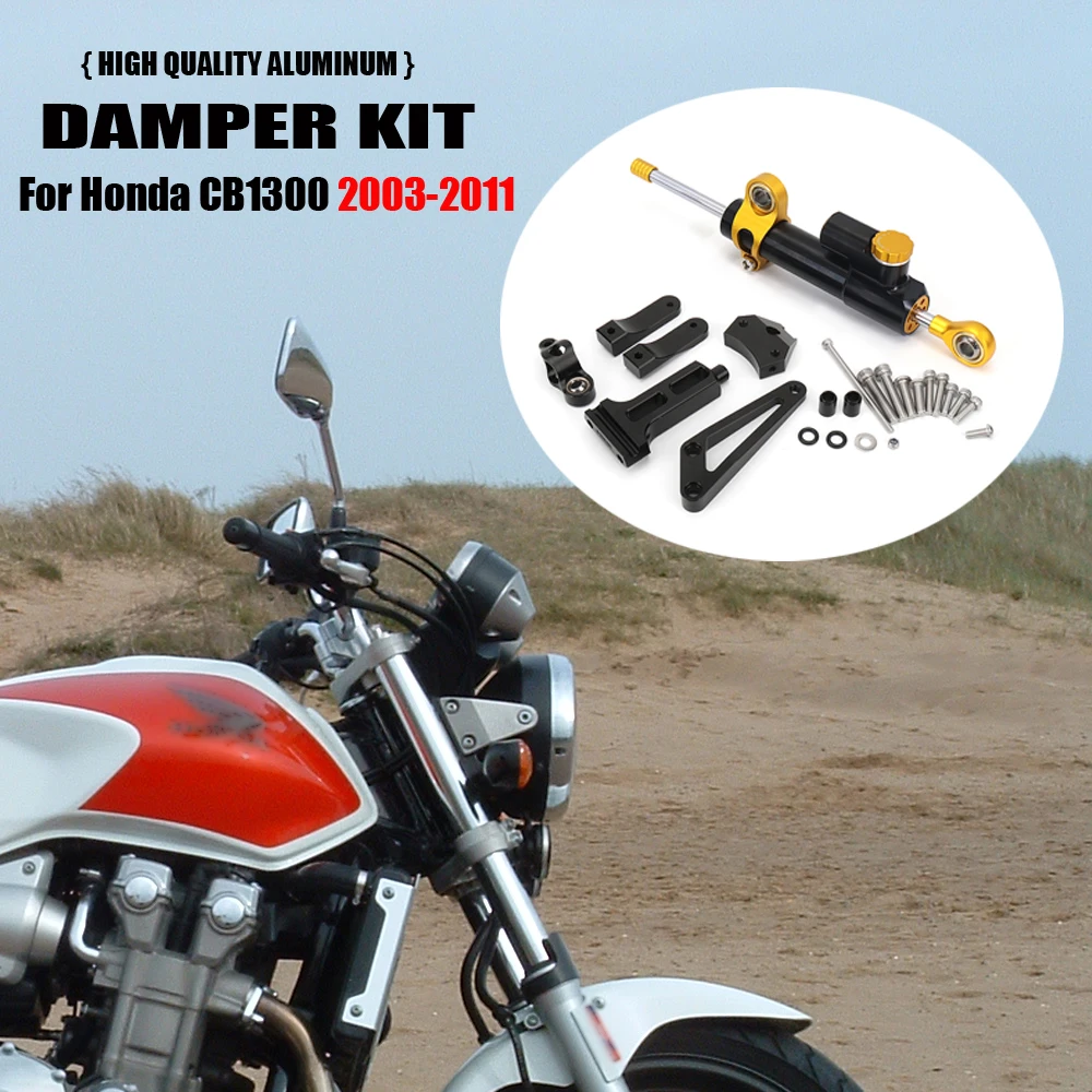 

New Motorcycle CNC Steering Damper Bracket Mounting Kit For HONDA CB1300 CB 1300 2003 2004 2005 2006 2007 2008 2009 2020 2011