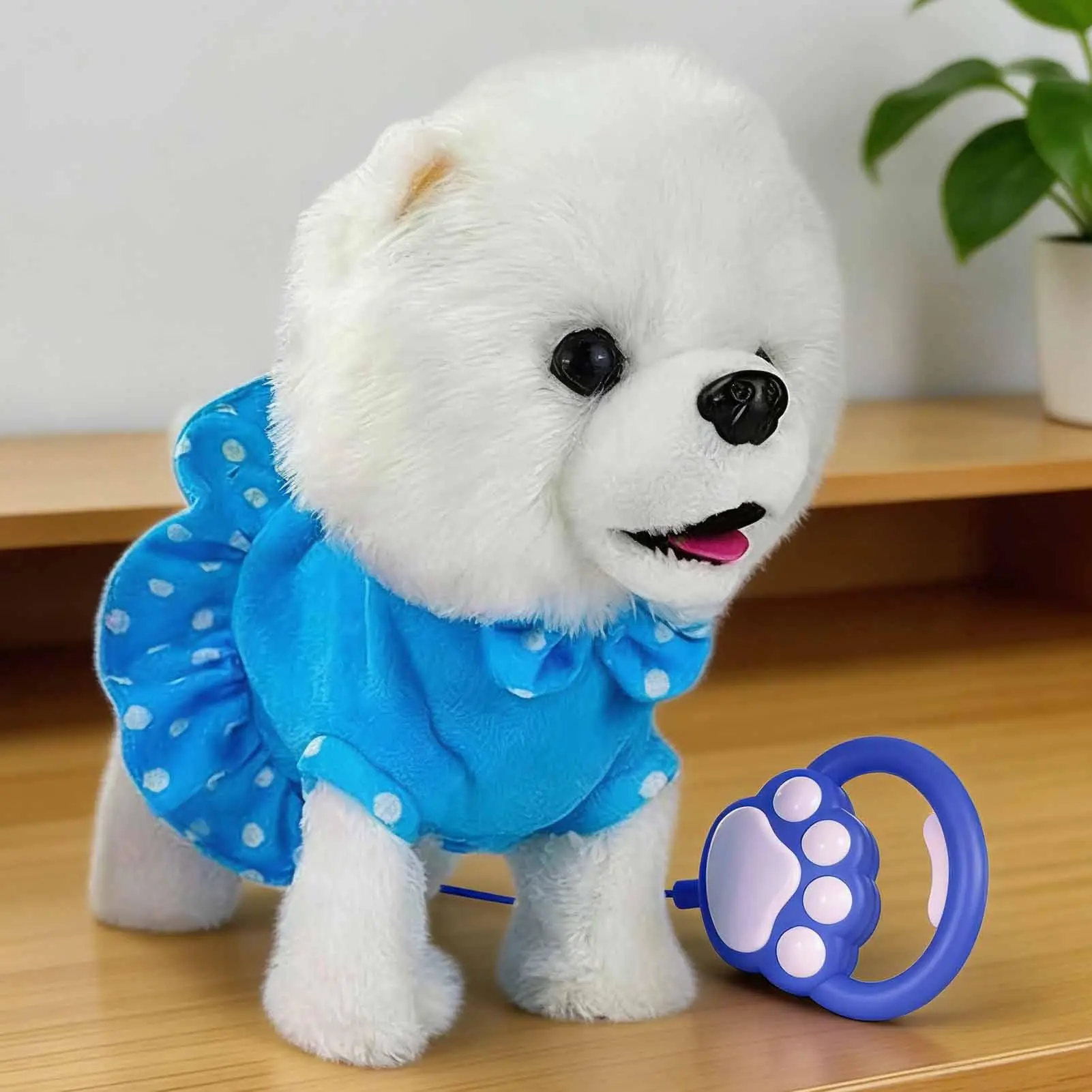 걷고 짖는 장난감 강아지 전자 인터랙티브 플러시 인형 전자 노래 장난감 어린이집 생일 휴일용