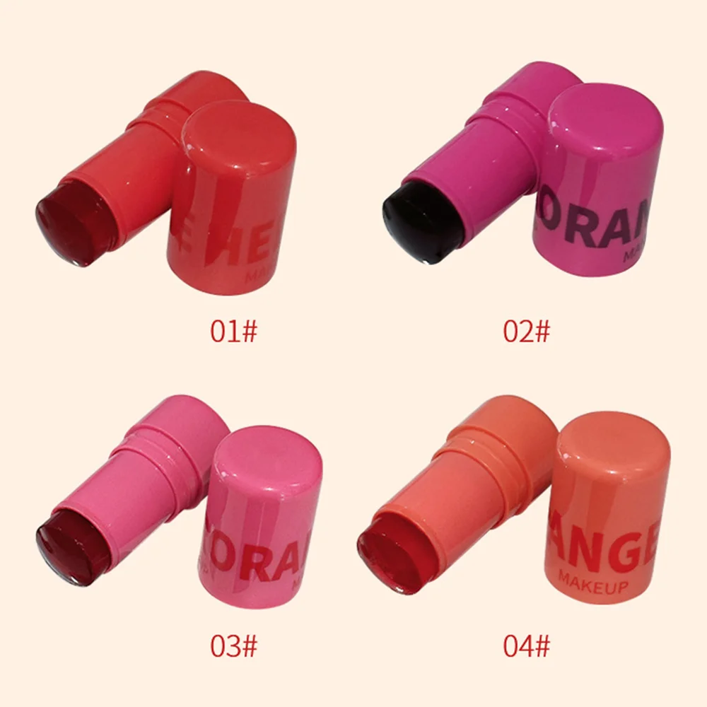 عصا أحمر الخدود الجيلي للأشخاص الكسالى لتكوين لون البشرة، لتفتيح وتلوين الشفاه والخدود ذات الاستخدام المزدوج روج