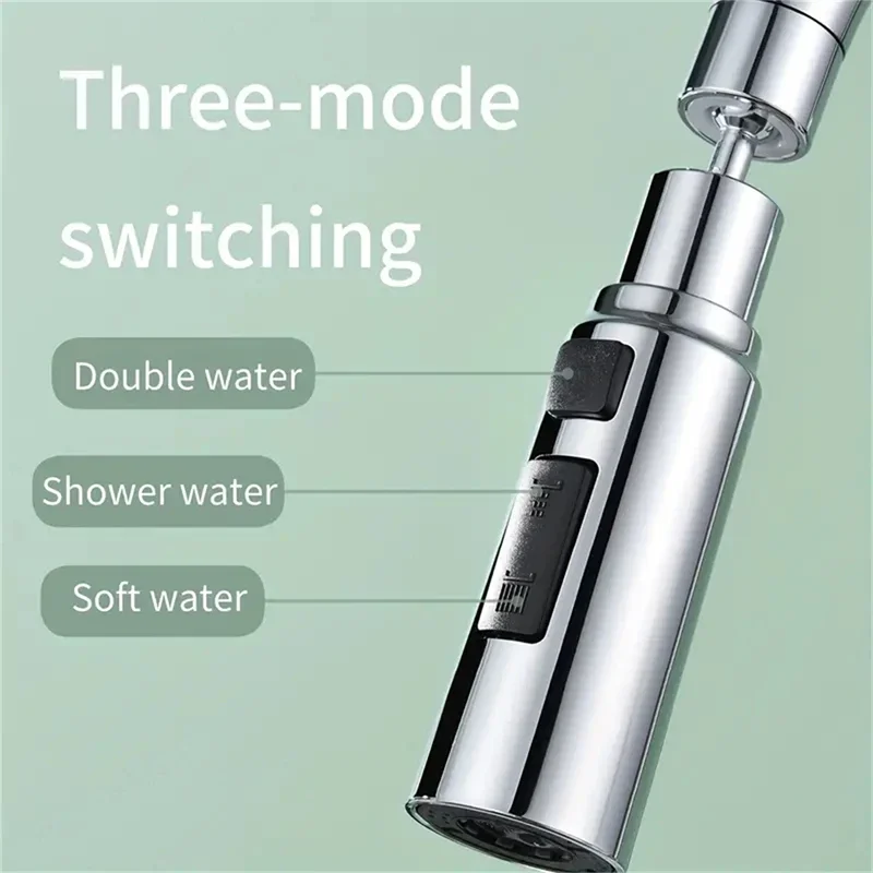 Three ModesFaucet Extender Head Water Saver Home Extended Shower Spray Filter