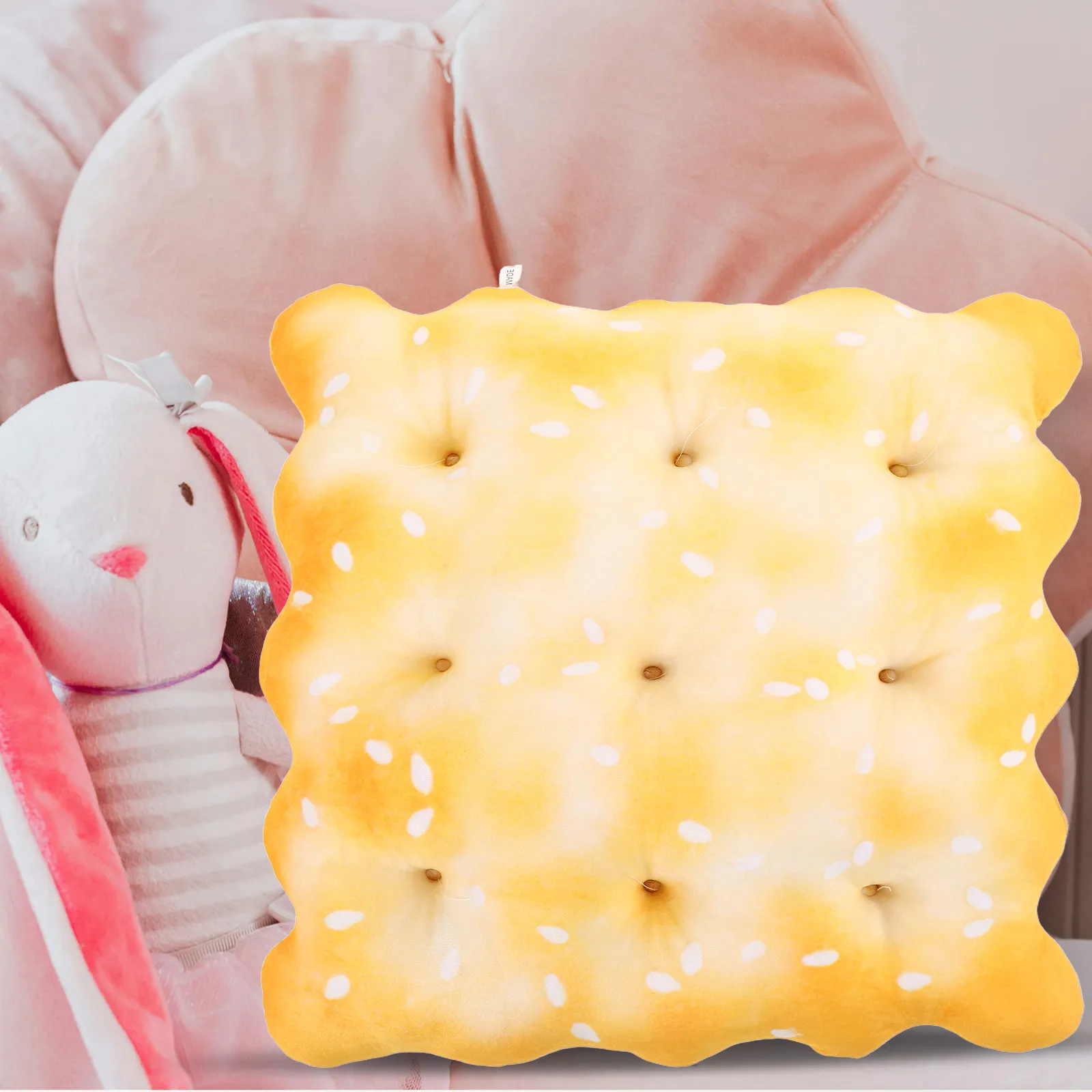 

Realistic Cookie Pillow Creative Biscuit Cushion Sofa Decoration Food Themed Throw Pillow Couch Snack Inspired Decorative