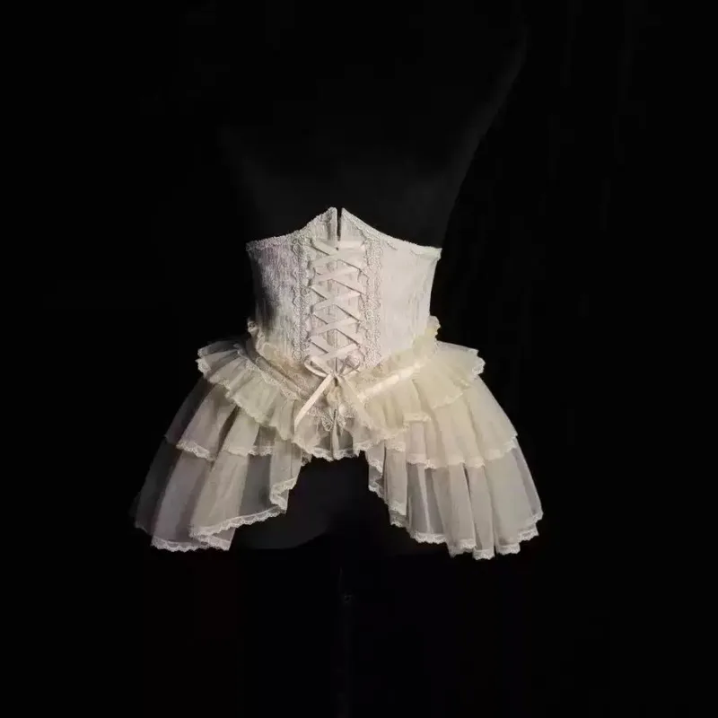 retro-court-style-lace-waist-corset-women-lace-up-waistband-with-multi-layer-tulle-ruffle-hem-baroque-decorative-waist-wrap