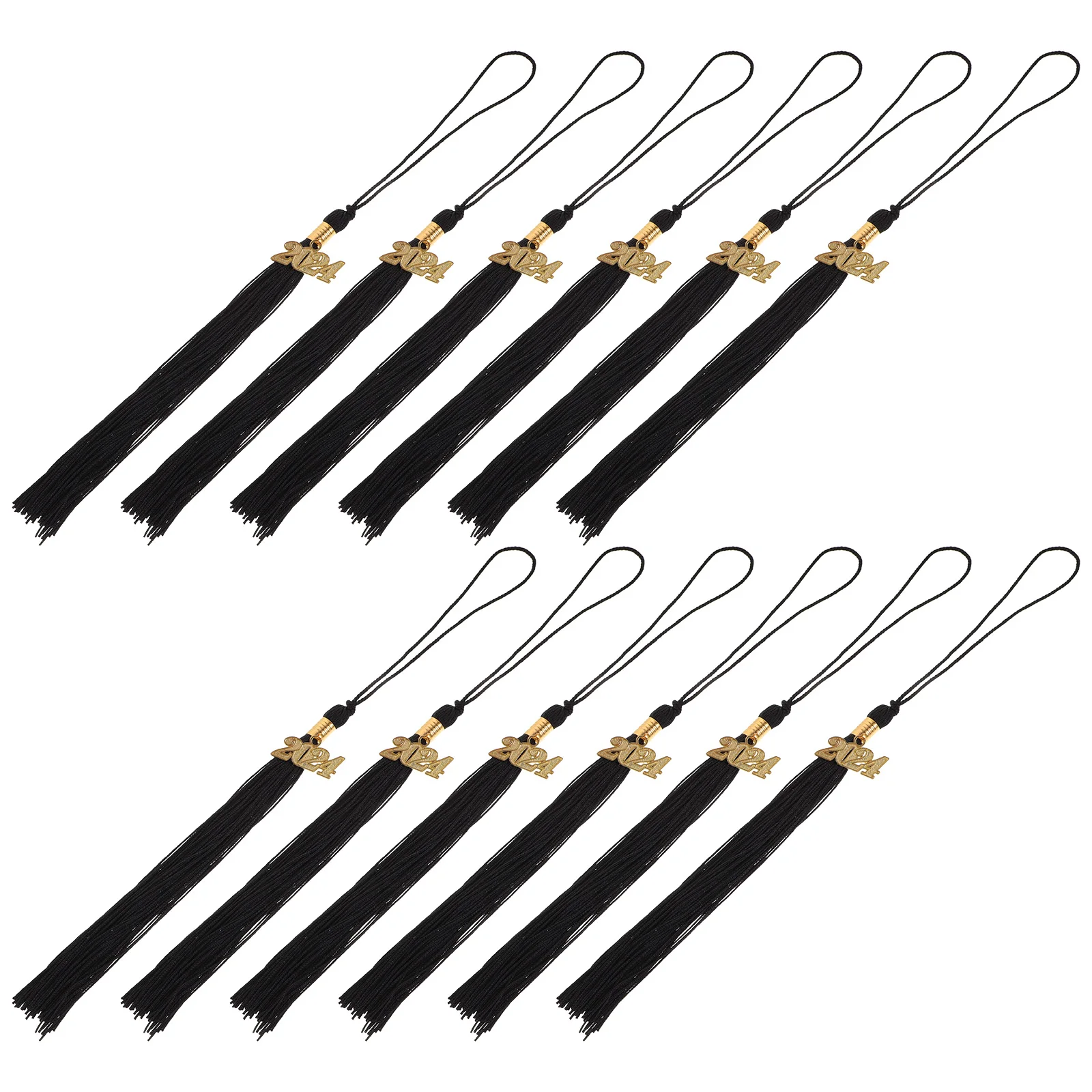 

12pcs Graduation Cap Tassels Academic Blue Hat Accessories for Ceremony Supplies Decor Elegant Gifts Students