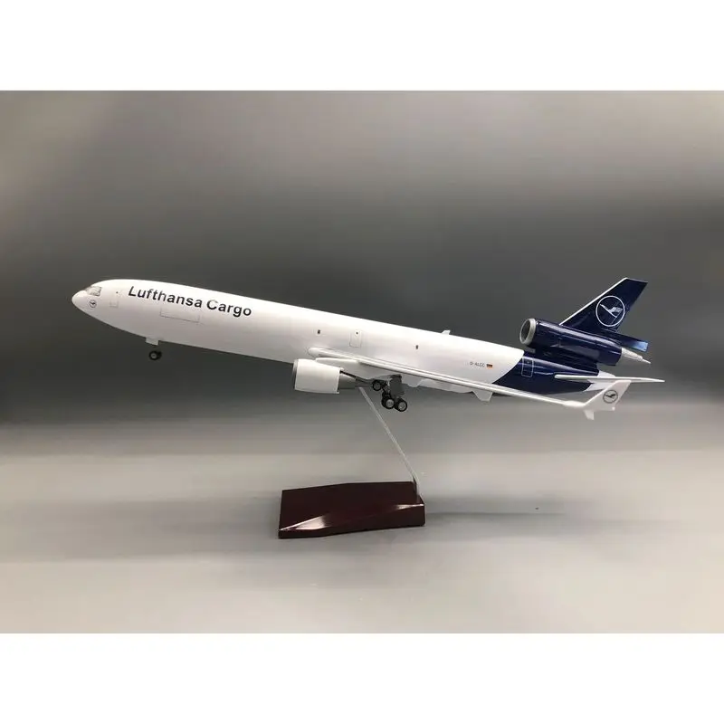 MD-11 Lufthansa Cargo Aircraft Model 47cm with Wheel Simulation Static Model Pendant