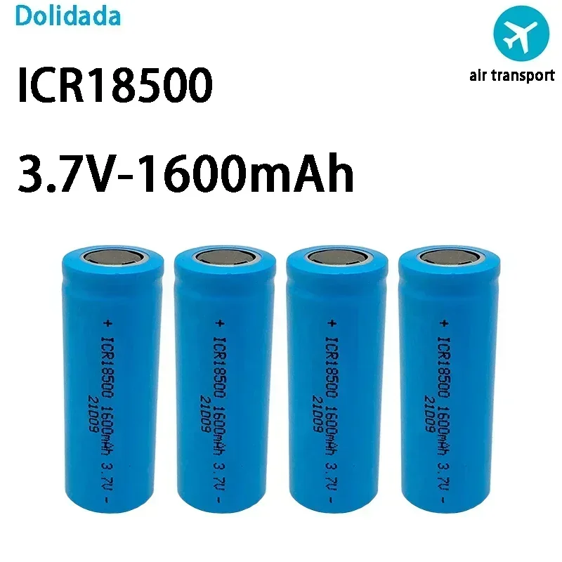 18500 battery 3.7V 1600mAh rechargeable lithium ion battery,3.7V For strong light flashlight anti-light special lithium battery