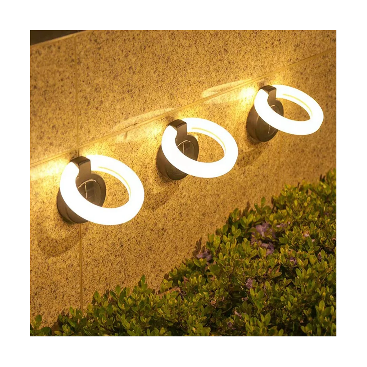 Solar Garden Waterproof Wall Light Underground Light Foldable Step Night Light Landscape Decorative Lighting-White Light