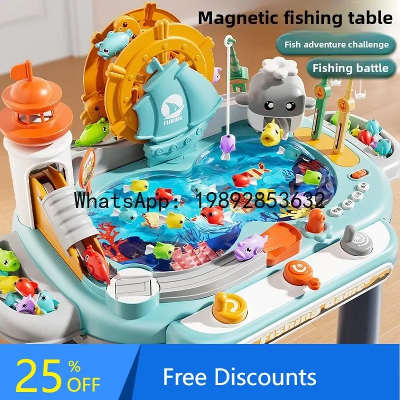 Children's Electric Fishing Toy Early Education Educational Multi-Functional Challenge Fishing Platform