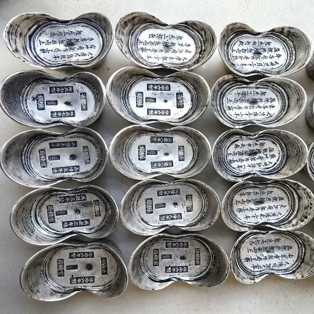 

Brass fifty silver ingots official white copper ancient coins make old ingots Wu Shi two