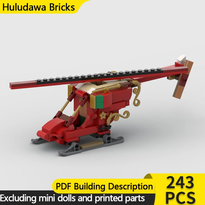 

Модель City Street View MOC, строительные кирпичи, вертолет Санты, модульная технология, детские праздничные подарки, сборные игрушки, костюм