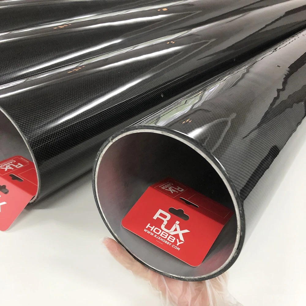 RJX 1500mm 1000mm Length High Strength 3K Large Diameter 50mm 80mm 100mm 150mm Carbon Fiber Tube