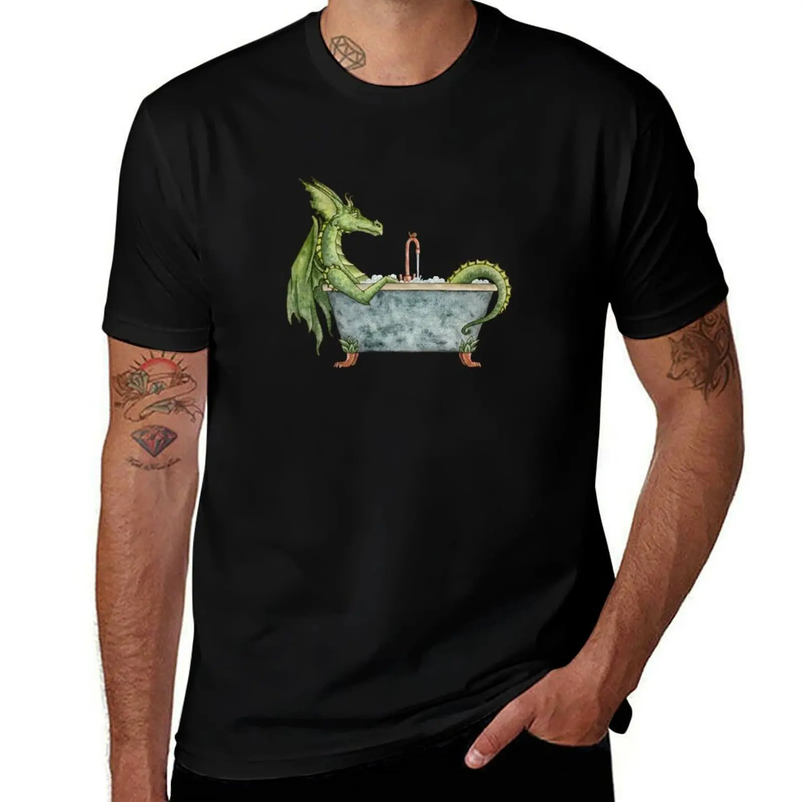 Dragons Love Bubble Baths T-Shirt Lightweight Running T-Shirt