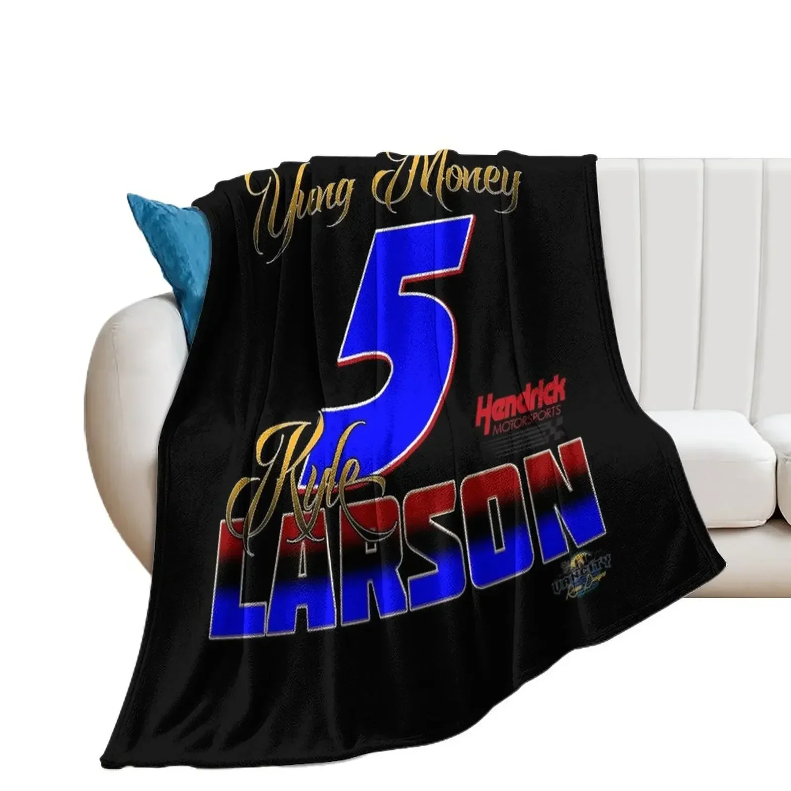 Kyle Larson Yung Money Gold Edition Throw Blanket Luxury Furrys Quilt Flannel Blankets