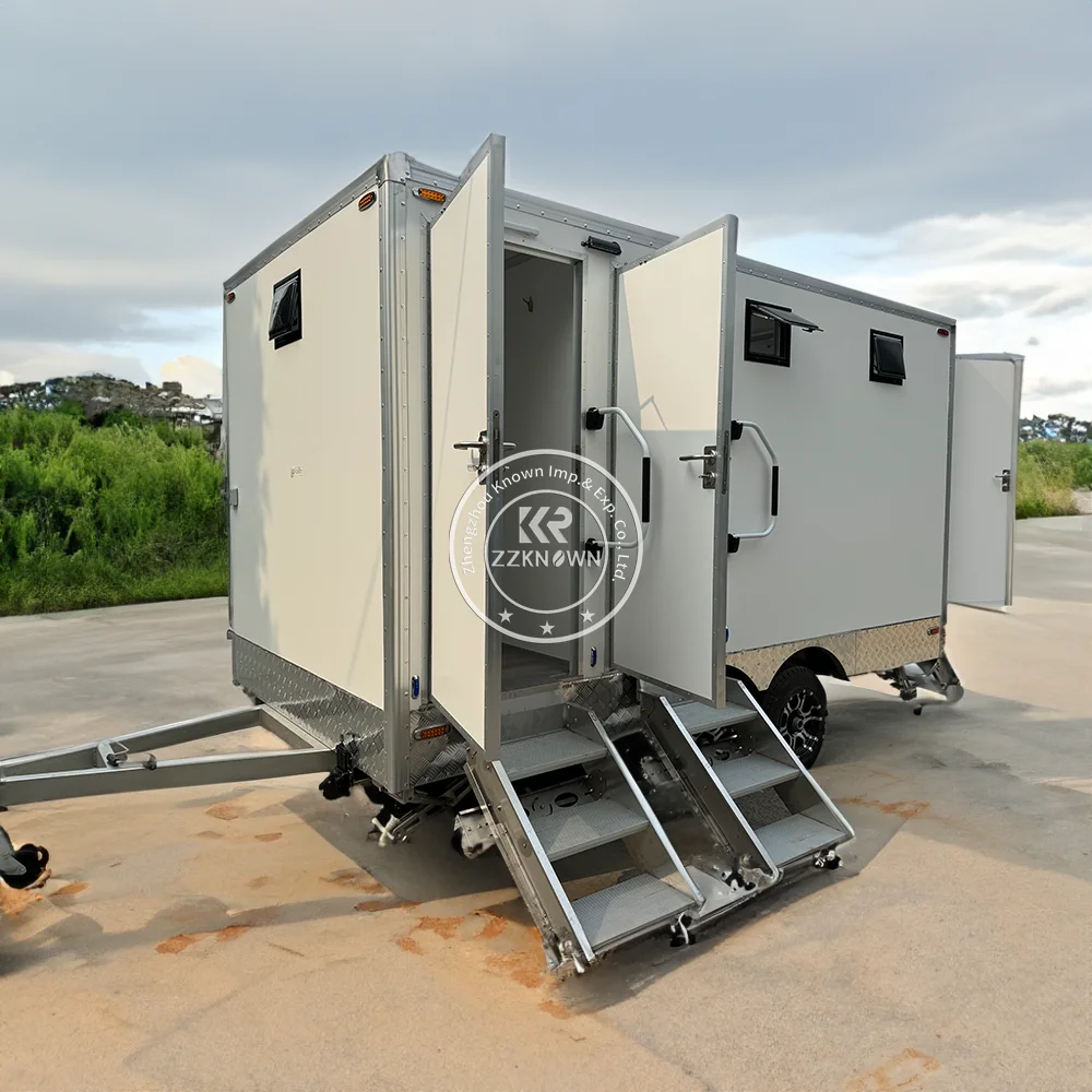 Luxury Portable Camping Toilet Mobile Restroom Trailer Shower and Toilet Portable Toilet Restroom Trailer