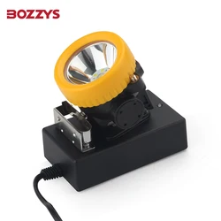 Lámpara de minero montada en la cabeza, faro LED recargable de 1W-2200mAH, con cargador para casco de minería, BK3000