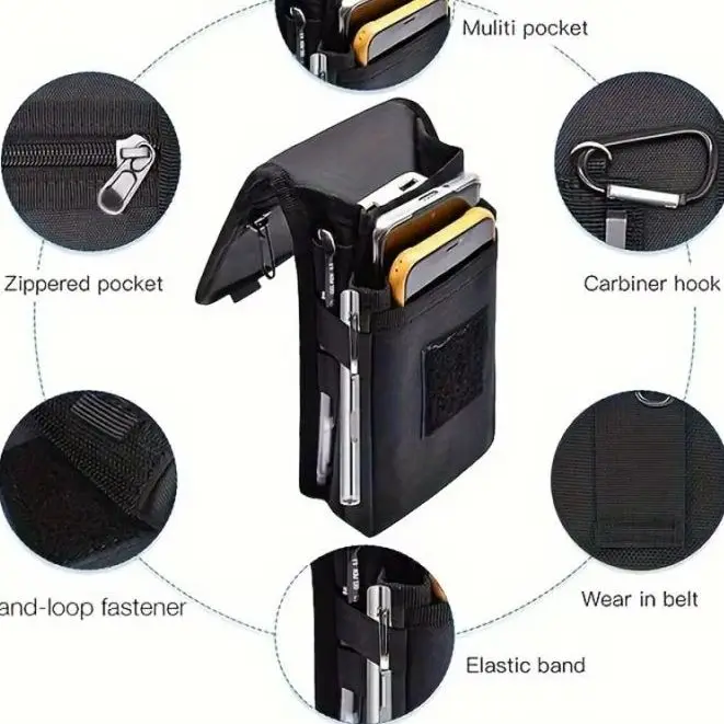 

Сумка для мобильного телефона Повседневная поясная сумка Сумка для вставки ручек Откидной верх для мобильного телефона Поясная подвесная сумка Поясная сумка для мобильного телефона