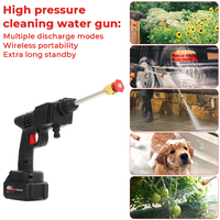Wireless High Pressure Cleaner Washer Spray Water Gun Car Wash Pressure Water Cleaning leaner Car Wash 21V 300W 30Bar 12000mAH