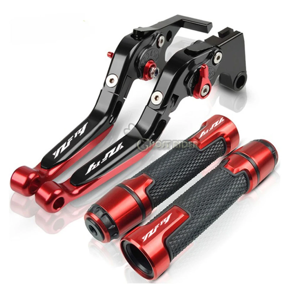オートバイ調節可能折りたたみクラッチレバーハンドルハンドグリップヤマハyzf-r1-2004-2005-2006-2007-2008ロゴ-yzf-r1