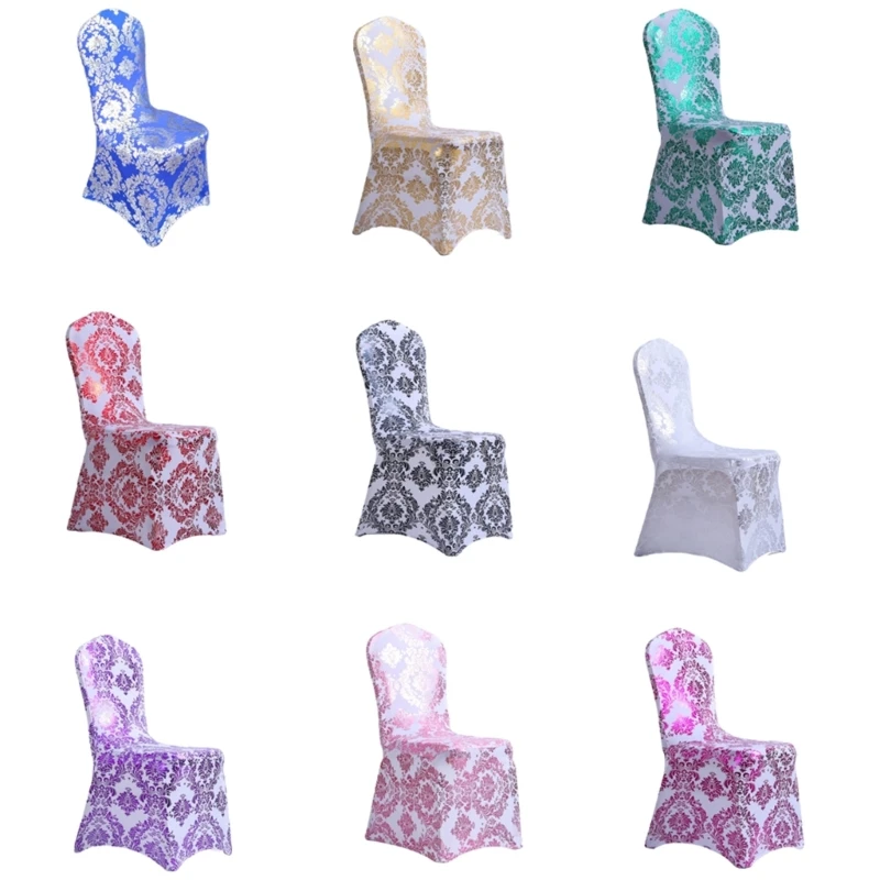 Stretch Chair Cover Gold Foil Pattern Chair Slipcover Widely Used for Home Drop Shipping