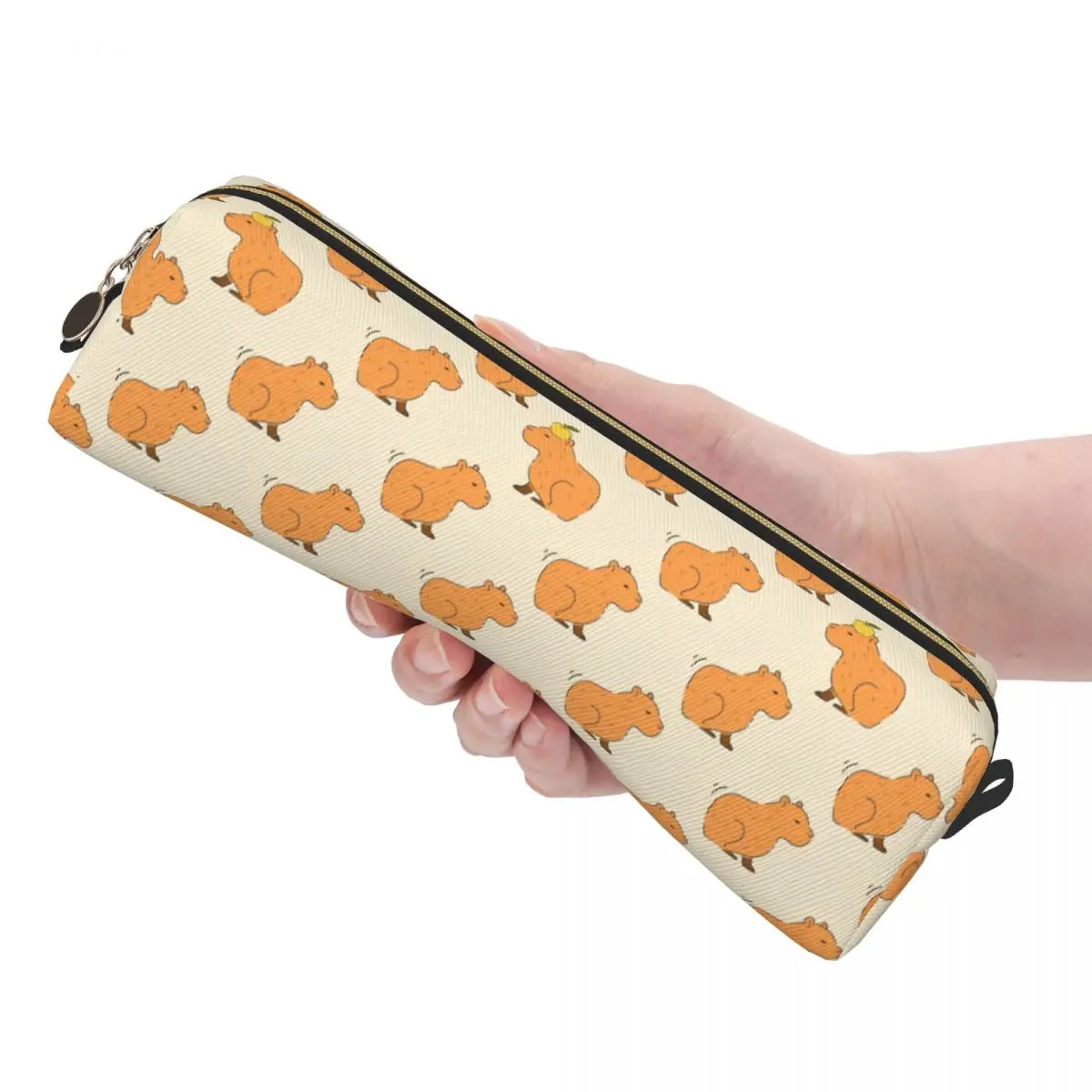 귀여운 애니메이션 카피바라 연필 케이스 만화 연필 케이스 학생을위한 펜 홀더 대용량 가방 학생 학교 선물 액세서리