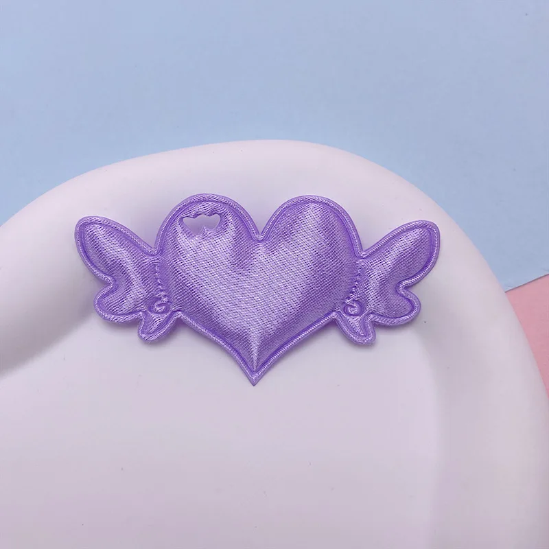 50 Stück 7*3,8CM Doppelseitige Herz-Engelsflügel-Applikationen für DIY Haarspangen-Zubehör, Kleidung, Kopfbedeckungen, Taschendekoration, Aufnäher – Detail 10