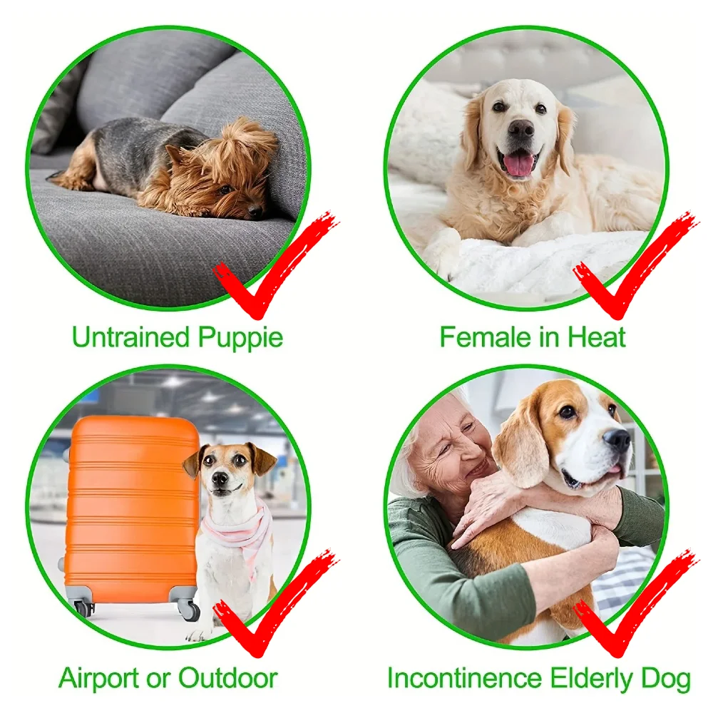 3Pcs Waschbar Weibliche Hund Windeln Elastische Atmungsaktive Pet Windeln Mehrweg Haustiere Menstruation Höschen Für Kleine Mittelgroße Hunde Mops – Detail 1