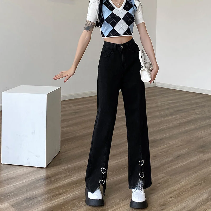 Baggy Pants Oversize Jeans Woman High Waist Streetwear Women's Jeans 2022 Trend Korean Fashion Capris Wide Leg Clothing