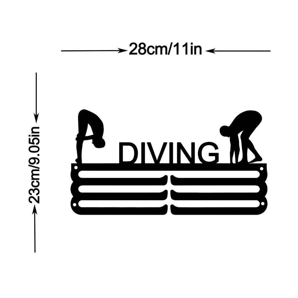 Metal Holder Men's Women's Sports High Jump Tennis Dance Wrestling Athletics Diving Medals And Ribbon Display Plaque Sculpture