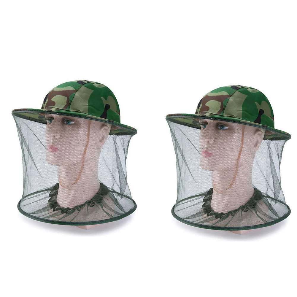 Camouflage Men Fishing Cap Hunting Bee Keeping Mesh Hat Insects Mosquito Prevention Neck Head Cover