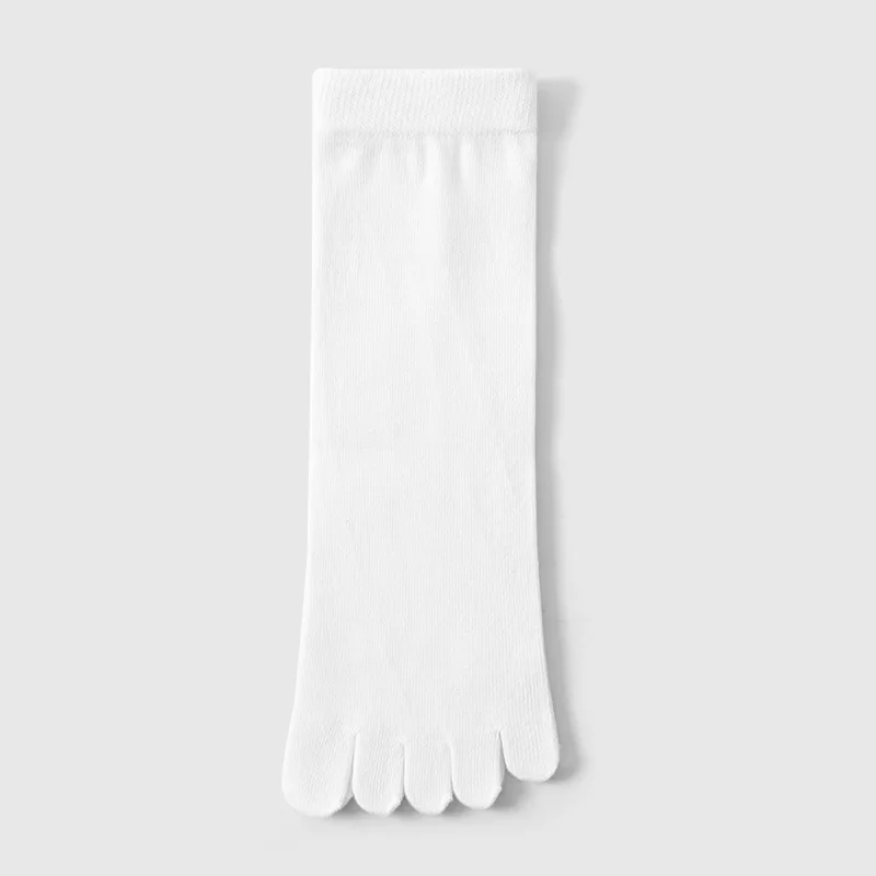 Kaus Kaki Lima Jari Pria Kaus Kaki Sedang Serbaguna Warna Polos Kaus Kaki Tinggi Ujung Terpisah Empat Musim Kaus Kaki Katun Ujung Terpisah Kasual