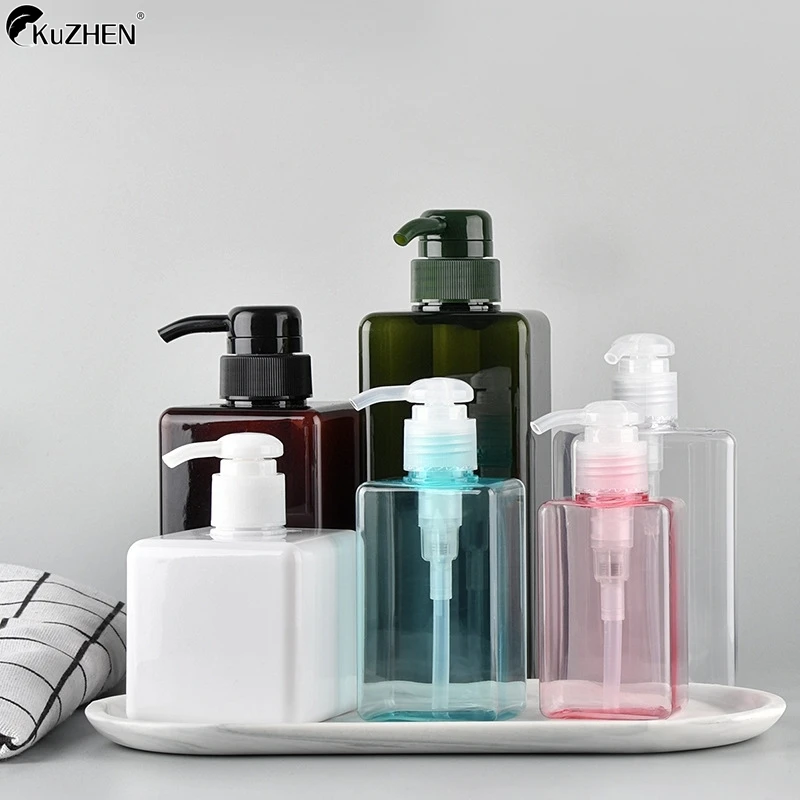 100-650ml Square Bottle Liquid Soap Whipped Mousse Points Bottling Shampoo Lotion Shower Gel Pump Bottlesnding Soap Dispenser