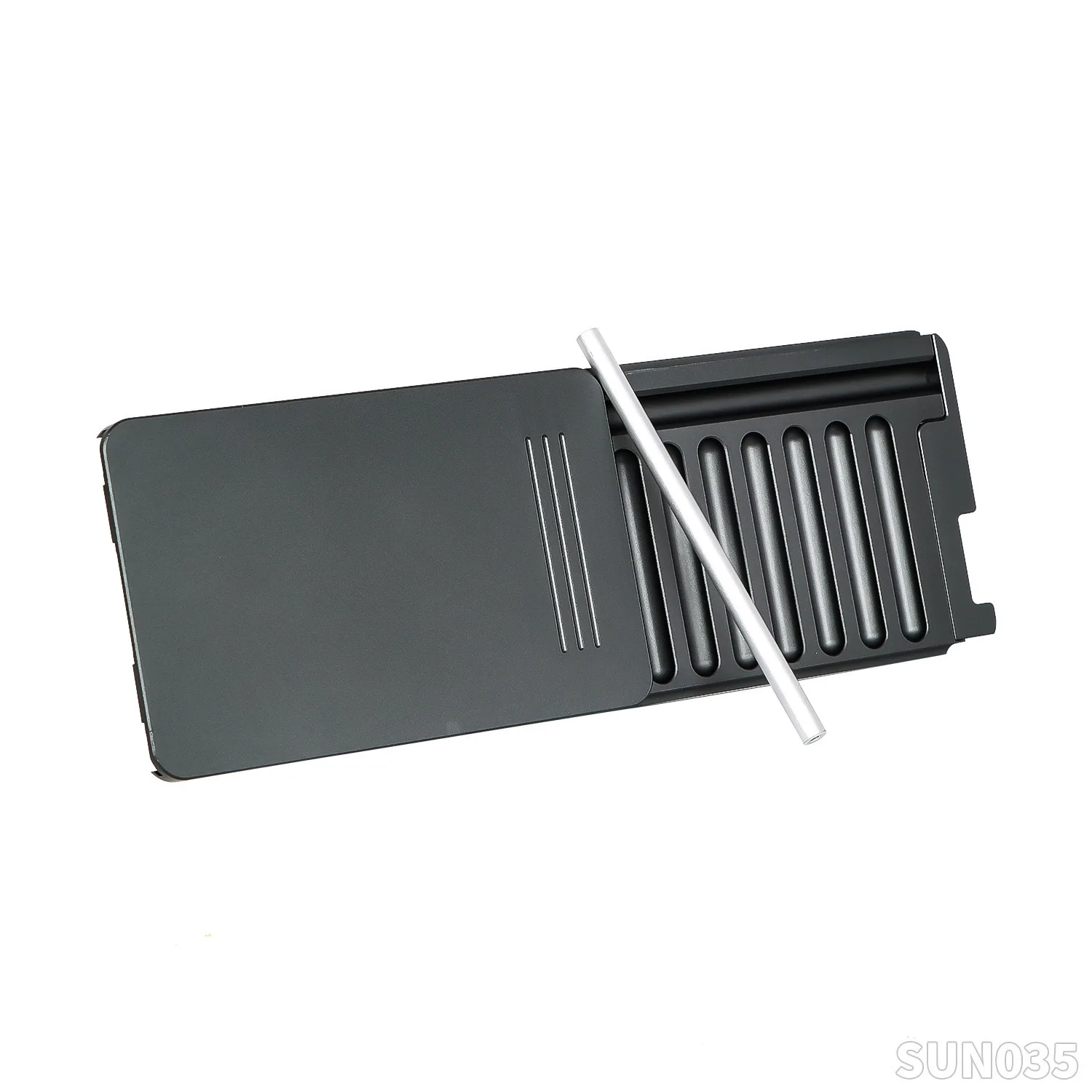 8-Compartment Metal Snuff Cigarette Case Container with Sild Lid in Aluminum Straw Pocket Size Portable Storage Box view 3