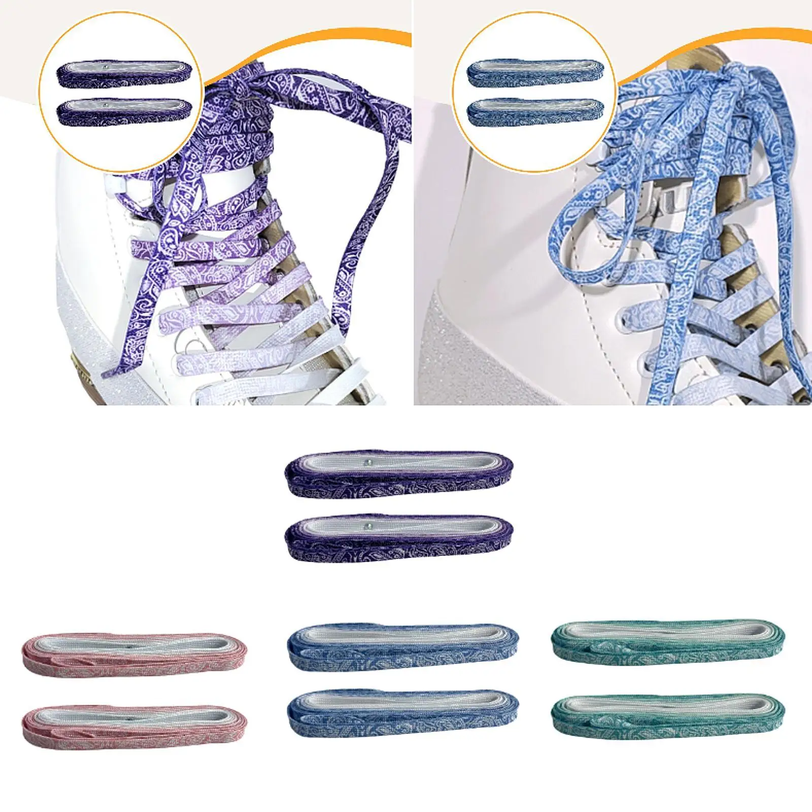 Tali Sepatu Hoki Skate Tali Sepatu Portabel Elegan untuk Kompetisi Olahraga Luar Ruangan