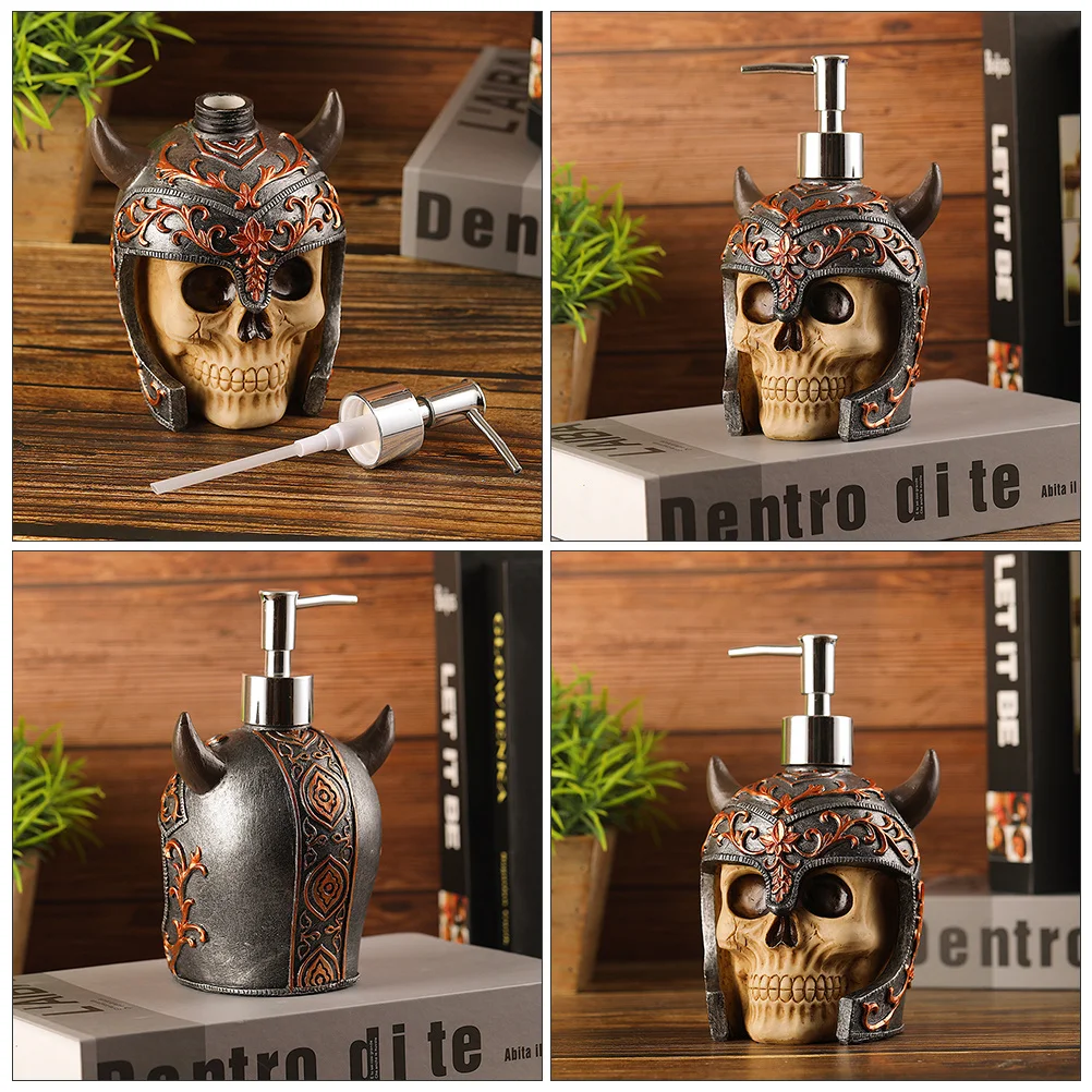

Ретро Шампунь Насос Бутылка Череп Дизайн Портативный Пластиковый Дозатор Жидкости Для Путешествий Кемпинг Домашний Офис Хэллоуин Декор Душ