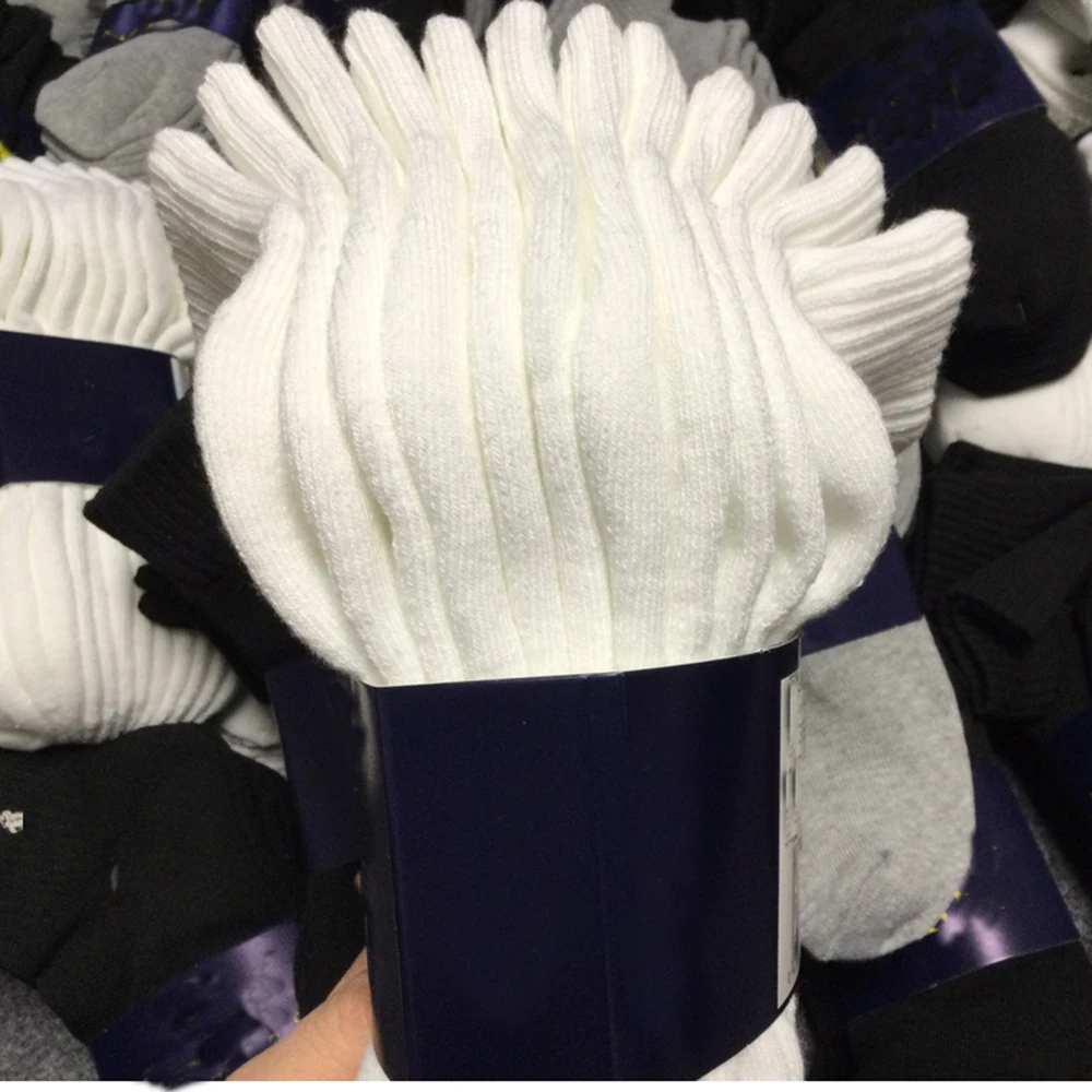 

Couple's New Thick Warm Towel Sport Mid-Calf Socks One Card 6 Double Single Color Absorbent Breathable Cushioned Running