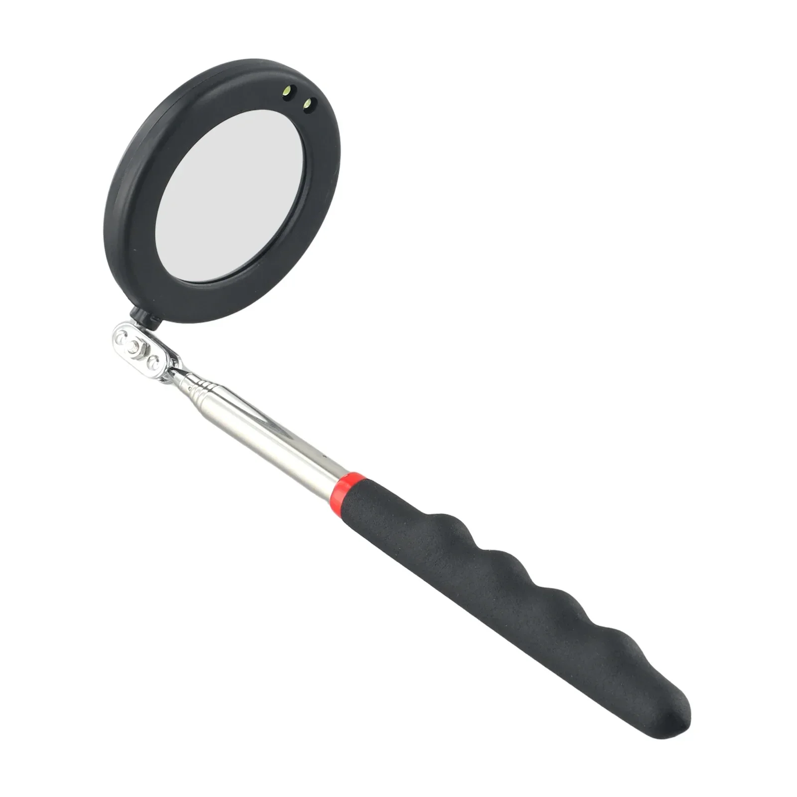 Reliable Inspection Mirror with Bright LED Lights and Extendable Telescopic Handle Perfect for Mechanic Work and Repair