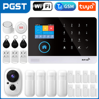 WiFi 2G Alarm System for Home Security with Siren, PIR Motion Sensors, Remote Controls, Window Door Sensors, Supports Tuya