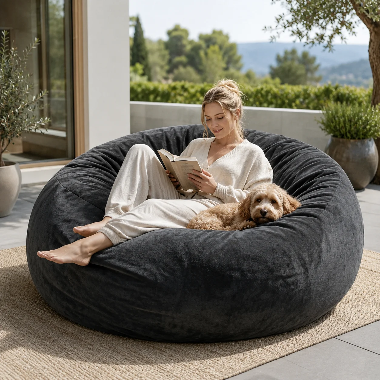 

Sofa Bean Bag Chair (Multiple Colors/6Ft) Memory Foam Bean Bag Chair with Microvelvet Cover, Filled with Foam, Large Bean Bag Sofa for Adults, Suitable for Living Room, Bedroom, Reading, Relaxation