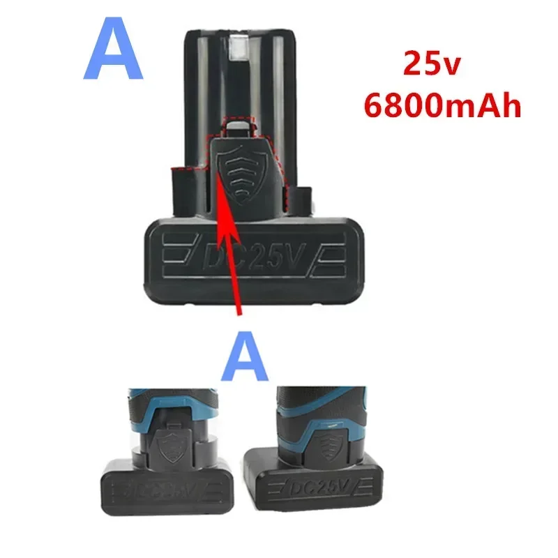 2024 25V 6800mAh Universal Rechargeable Lithium Battery for Power Tools Electric Screwdriver Electric Drill Li-ion Battery 18650