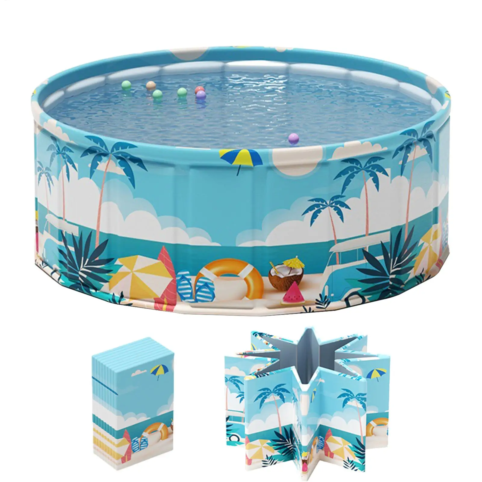 90/120/160cm Foldable Kids Pool Wading Pool Kids Swimming Pool Baby Framed Pools Pet Bath kid Basin Pet Pool Dog Bathing Tub