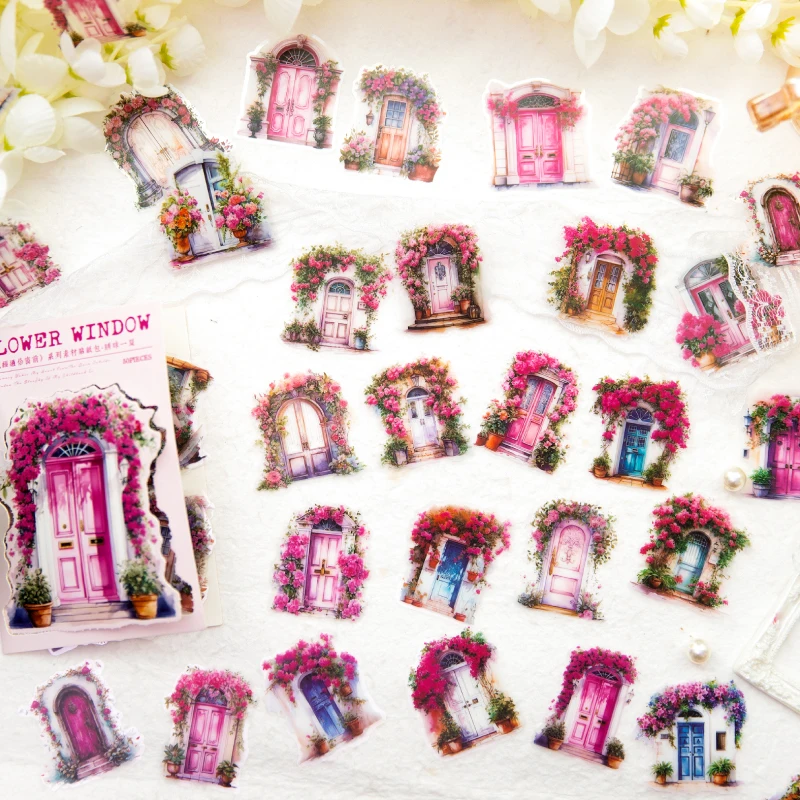 50 шт./упаковка, наклейки в виде цветов