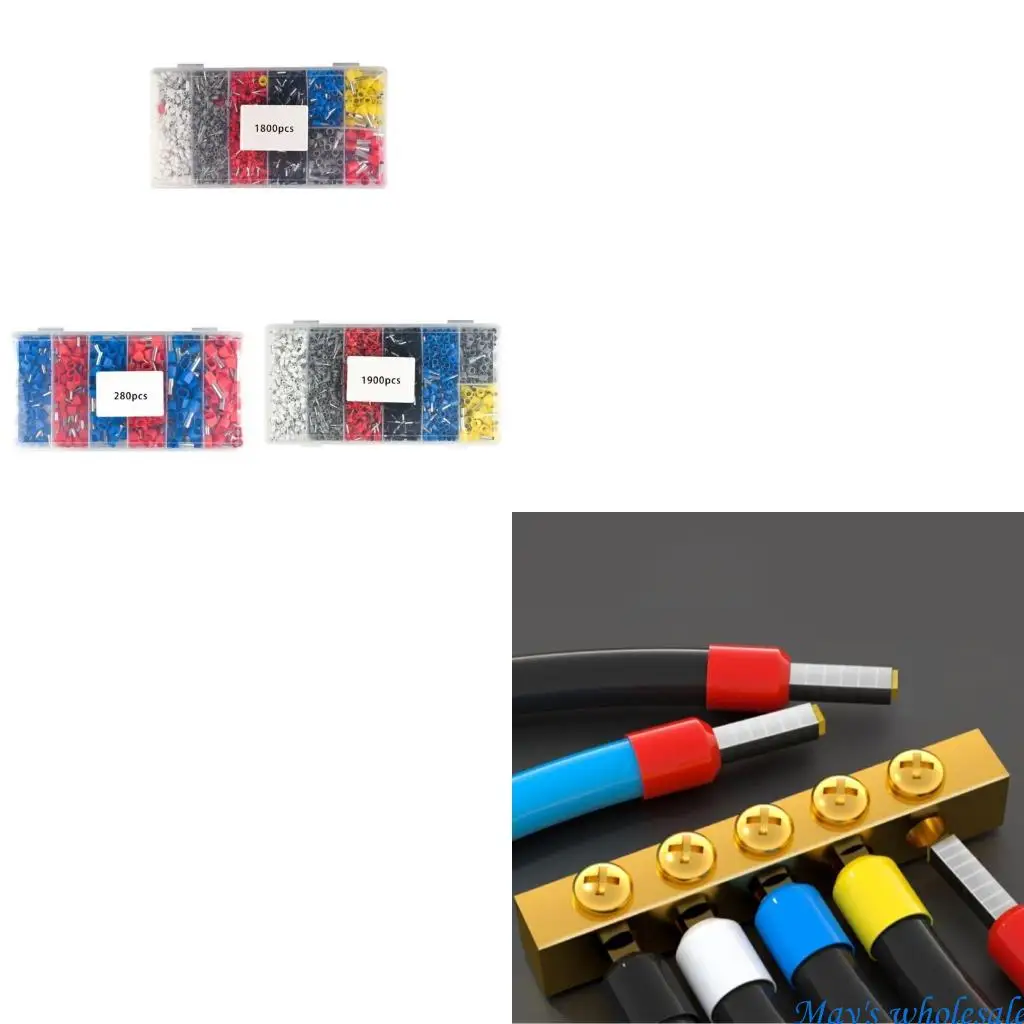 

Набор клемм с наконечниками, изолированные обжимные наконечники для наконечников, соединители с двумя наконечниками 448A