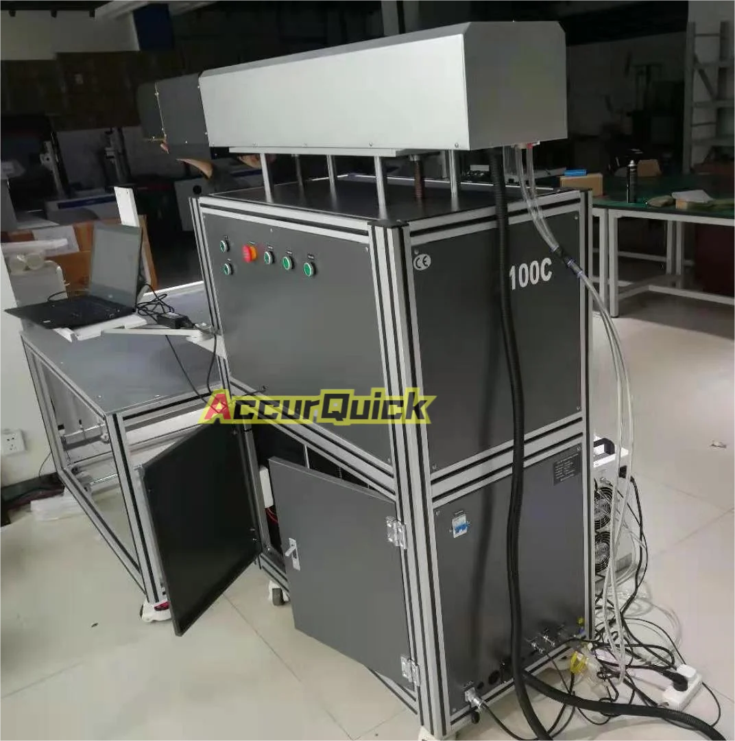 Dynamic Focusing CO2 Galvo Laser Marking Machine Large Format 600mm*600mm with 100W RF Metal Tube