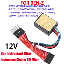 Instrument Filter 12V for Mer-cedes for Ben-z W205 W222 W447 W221 W212 W204 W176 W218 X204 KM Filter Kilometer Can Blocker Fit