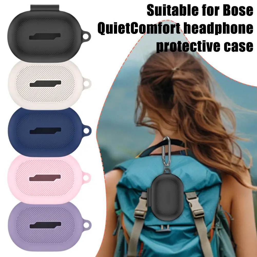 Case For Bose QuietComfort Earbuds Protective Cover Anti-fall Soft Silicone Wireless Bluetooth Headphones Carrying Case