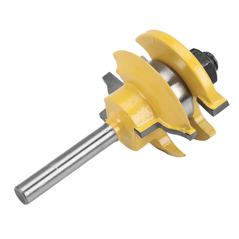 ABRW-9Pc1/4 Set di punte per router per porta dell'armadio con pannello rialzato con gambo - Punte per router per la lavorazione del legno Ogee a 3 bit