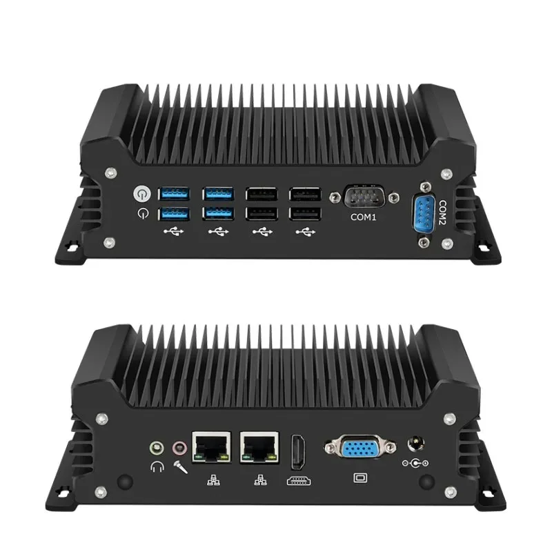 

Tolibek Industrial Mini PC Fanless Intel Core i5-4278U 8260U 2 LAN 2 COM RS32 Desktop Comput Windows 10 Pro Linux WIFI minipc